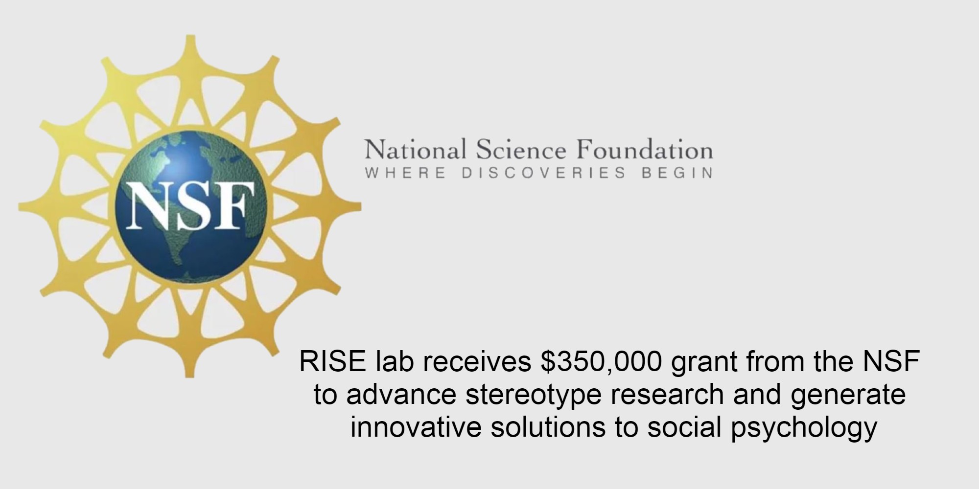NSF Awards RISE Lab 350,000 RISE Lab